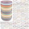image120 Pcs Woven Wrap Friendship Bracelets Adjustable Thread Braided Bracelet Handmade Beach String Bracelets for Birthday Gifts Women Party Favors