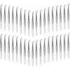 image36 Pcs Stainless Steel Tweezers Multipurpose Sewing Machine Forceps Bulk with Curved Serrated Tip for Crafting Silver