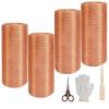 image4 Rolls 8quot x 50 ft Copper Mesh Rustproof Rodent Control Copper Wool Pure Wire Mesh for Fill Fabric Hole Control Gap Slugs DIY Hole Filler Bat Snail Bird Pest Rodent Blocker Blocking Gardening