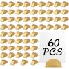 image60 Pcs Gold Table Number Stands Semicircular Design Wooden Table Name Holder Place Card Holders Photo Clips for Wedding Restaurant Menu Birthday Party Banquet Office Tag