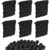 image600 Pcs Bio Filter Balls with 6 Pieces Filter Media Bags Mesh Bags with Zipper 102 Inch Black Internal Bioballs Filter Media for Pond Fish Tank Aquarium