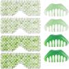 image8 Pcs Jade Eye Mask and Hair Comb Set White Facial Cooling Green Jade Stone Eye Mask Set Relax Alleviate Puffiness Tool for Guasha Scalp Comb Facial Massage Esthetician Supplies