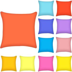 image10 Pcs 18 x 18 in Decorative Throw Pillow Covers Multicolor Soft Square Couch Pillowcase Set Cushion Pillow Cases for Couch Bedroom Bedding Living Room Bed Decor Covers Only