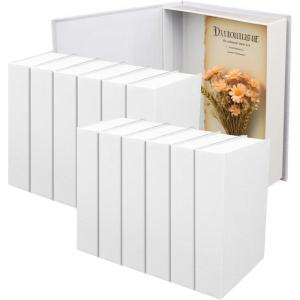 image12 Pcs Faux Book Box Decorative Books 86 x 61 x 18 Inch DIY Linen Fake Books Decor Modern Crafts Storage Decoration for Home Bookshelf Coffee Table Cafe Hotel Display White