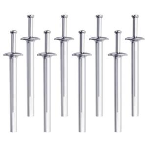 image120 Pcs 14quot x 3quot Drive Nail in Anchor Heavy Duty Zinc Plated Concrete Nails Rustproof Drive Expansion Cement Hammering Anchors Pin Metal Fasteners Kit for Wall Drywall Wood Brick