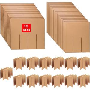 image13 Sets Moving Box Glasses Divider Kits Cardboard dividers fit boxes about 16 x 12 x 12 inches for Kitchen Dish Packing Wine Glassware Cardboard Box Compartments Dividers Box Not Included