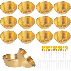 image15 Pcs 323 In DIY Face Mask Mixing Bowl Cosmetic Beauty Supplies Facial Stainless Steel Small Mask Bowl for Lady Women Home Skincare Esthetician Salon Gold
