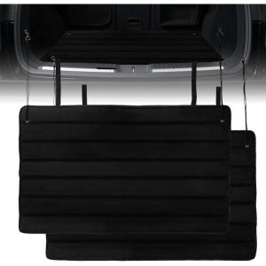 image2 Pcs Large Bumper Guard 41 x 25 Inches Black Foldable Rear Bumper Protector Universal SUV Trunk Mat for Cars Preventing Scratches While Unloading Loading