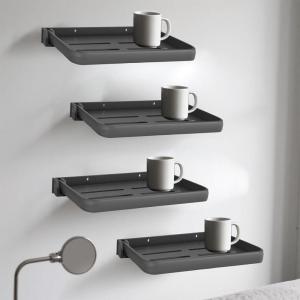 image4 Pcs RV Aluminum FoldDown Wall Shelf Foldable WallMounted Hidden Shelf Compact RV Furniture Parts Hardware for Inside Camper Storage