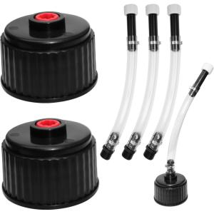 image5 Pieces Fuel Filler Jug Hose Racing Fuels Replacement CapLC2 fuel jug hose Gas Can Cap Racing Fuels Replacement Cap 5 Gallon Gas Jug for Fuel Container Fuel Tank Gas Jug