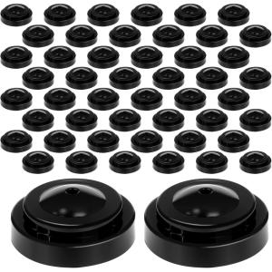 image50 Pcs Black Miniature Flag Stand 024 Inches Hole Diamete Plastic Small Banner Stand Mini Flag Holder Base for Desk Garden Table Stick