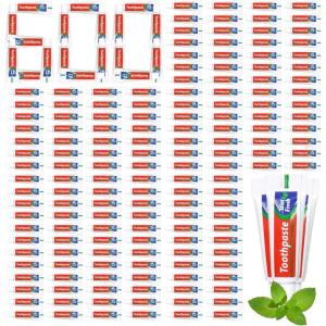 image600 Pcs Mini Toothpaste Bulk 018 oz Regular Travel Size Mint Clean Toothpaste for Home School Office Hotel Camping for Whitens Teeth Freshen Breath Bad Breath