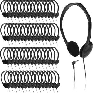 image62 Pcs School Headphones Bulk The Headband Wired Earphones Adjustable Classroom Kids Headphones for School Library Classroom Children Teen