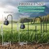 image14 Pcs 24 Inch Adjustable Shepherds Hook Metal Steel Shepard Hooks Rust Resistant Bird Feeder Stand Pole for Outside Solar Lights Weddings Decor Garden Hanging Plant Basket