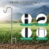 image14 Pcs 24 Inch Adjustable Shepherds Hook Metal Steel Shepard Hooks Rust Resistant Bird Feeder Stand Pole for Outside Solar Lights Weddings Decor Garden Hanging Plant Basket