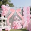image2 Pcs 74 x 45 Inches Giant Bow Decoration with Long Streamers Pink Extra Large Satin Bow for Wedding Coquette Birthday Party Decorations Tree Arch Fireplace Mirror Wall