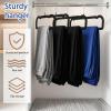 image40 Pcs Velvet Pants Hangers with 40 Hooks Non Slip Black Velvet Hangers Slim Clothes Hanger Strong Space Saving Flocked Hanger for Closet Shorts Pants Bra Shirts