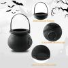 image48 Pcs Mini Cauldron Kettles  Black Witch Calderon Pot  Plastic Cauldrons Candy Holder  Halloween Cauldrons Bucket for StPatricks Day Wizard Themed Kids Boys Girls Party Favors Decoration