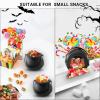 image48 Pcs Mini Cauldron Kettles  Black Witch Calderon Pot  Plastic Cauldrons Candy Holder  Halloween Cauldrons Bucket for StPatricks Day Wizard Themed Kids Boys Girls Party Favors Decoration