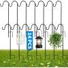 image14 Pcs 24 Inch Adjustable Shepherds Hook Metal Steel Shepard Hooks Rust Resistant Bird Feeder Stand Pole for Outside Solar Lights Weddings Decor Garden Hanging Plant Basket