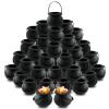 image48 Pcs Mini Cauldron Kettles  Black Witch Calderon Pot  Plastic Cauldrons Candy Holder  Halloween Cauldrons Bucket for StPatricks Day Wizard Themed Kids Boys Girls Party Favors Decoration