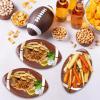 image120 Pieces Football Shaped Disposable Paper Plates elliptical Football Themed Plates Football Party Decor Supplies for Football Birthday Party Sports Game Decorations 94 x 59 Inch