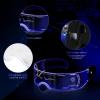 image4 Pairs LED Visor Glasses Light up Glasses Futuristic Punk Accessories 7 Colors for Cosplay Bar Rave Party Costume