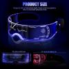 image4 Pairs LED Visor Glasses Light up Glasses Futuristic Punk Accessories 7 Colors for Cosplay Bar Rave Party Costume