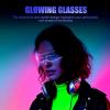 image4 Pairs LED Visor Glasses Light up Glasses Futuristic Punk Accessories 7 Colors for Cosplay Bar Rave Party Costume