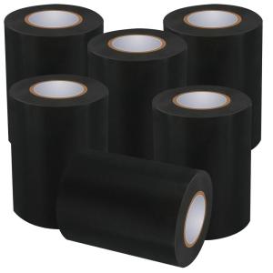 image6 Rolls 4quot x 656Black Wrestling Mat Tape 7 Mil 4 Inch Width Heavy Duty PVC Rug Seaming Cover Rubber Tape for Gym Carpet MMA BJJ Wrestling Workout Grappling Exercise