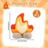 image3 Pcs Camping Room Decor Fire Firewood Plush Pillow Toys Fake Campfire Plush Decor for Woodland Forest Nursery Camp Overnight Scene Setting