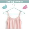 image120 Pcs Metal Wire Non Slip Hangers Space Saving Strong 157 in Triangle Hanger for Closet Rack Dorm Clothes Bridal Boutique Dress Suit Coat Colorful