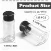 image128 Pcs Plastic Spice Bottles with Black Shaker Lids 33 Oz100ml Seasoning Shaker Shaker Plastic Jars Seasoning Jars for Kitchen Picnic