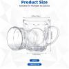 image24 Pcs 8 oz Plastic Beer Mugs with Handles Dimpled Steins Clear Small Beer Glasses Reusable Mini Mugs for Picnic BBQ Party Festival Event Oktoberfest Decorations