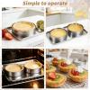 image24 Pcs Perforated Tart Rings Nonstick Metal Round Home Food Making Tool Round Stainless Steel Tart Rings for Baking Food Crisp Pastry French Dessert Mousse4 Inch