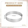 image24 Pcs Perforated Tart Rings Nonstick Metal Round Home Food Making Tool Round Stainless Steel Tart Rings for Baking Food Crisp Pastry French Dessert Mousse4 Inch