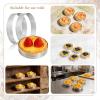 image24 Pcs Perforated Tart Rings Nonstick Metal Round Home Food Making Tool Round Stainless Steel Tart Rings for Baking Food Crisp Pastry French Dessert Mousse4 Inch