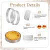 image24 Pcs Perforated Tart Rings Nonstick Metal Round Home Food Making Tool Round Stainless Steel Tart Rings for Baking Food Crisp Pastry French Dessert Mousse4 Inch