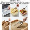 image5 Pcs 3691216 Ounce Stainless Steel Ice Scoop with Hanging Loop Rustproof Metal Scoop for Wedding Party Kitchen Popcorn Candy Ice Cube Potted Plants Dog Food Multiple Sizes