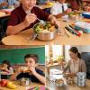 image6 Pcs Small Stainless Steel Bento Box with Lockable Clips Leak Proof Dishwasher Washable 13 oz Reusable 304 Stainless Steel Food Storage Containers for Work Party