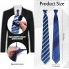 image7 Pcs Clip on Tie 20 Inch Men Clip on Necktie Solid Striped Plaid Mixed Lot Tie for Office School Wedding