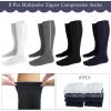 image8 Pairs Men Zipper Compression Socks with Zipper 2030mmhg Colorful Men Women Compression Stockings for Edema Swelling
