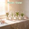 image8 Pcs 10 Inch Plastic Clear Cylinder Vase Acrylic Clear Flower Vase Opening Round Centerpiece for Wedding Party Home Decorations