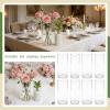 image8 Pcs 10 Inch Plastic Clear Cylinder Vase Acrylic Clear Flower Vase Opening Round Centerpiece for Wedding Party Home Decorations