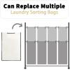 imageCONEHOY 6 Pcs Laundry Sorter Replacement Bags 1476 x 866 x 2165 Inch Removable Hamper Organizer Laundry Replacement Storage Liner Bag Without Hooks for Cart Beige