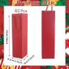 imageCONEHOY 82 Pcs Wine Bags Bulk with Handles 37 x 35 x 14 Inch Sturdy Red Paper Luxury Wine Bag for Retail Alcohol Champagne Gifts Party Favor Business Gift Wrap