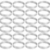 image24 Pcs Perforated Tart Rings Nonstick Metal Round Home Food Making Tool Round Stainless Steel Tart Rings for Baking Food Crisp Pastry French Dessert Mousse4 Inch