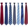 image7 Pcs Clip on Tie 20 Inch Men Clip on Necktie Solid Striped Plaid Mixed Lot Tie for Office School Wedding
