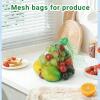 image1100 Pcs 20 Inch Mesh Bags Bulk Reusable Nylon Netting Mesh Produce Bag for Storage Fruits Vegetable Egg Seafood GroceryGreen