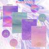image120 Sheets Metallic Holographic Card Stock 827 x 116 Mixed Color Foil Paper 250 GSM Thick Iridescent Mirror Paper Shiny Glitter Cardstock for Poster Letter Scrapbook Colorful